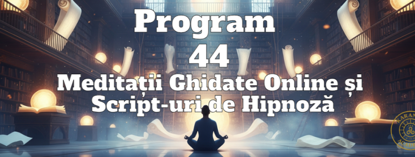 Program 44 de Meditații Ghidate Online și Script-uri de Hipnoză – Abonament 4 meditații / lună 1 44 meditatii